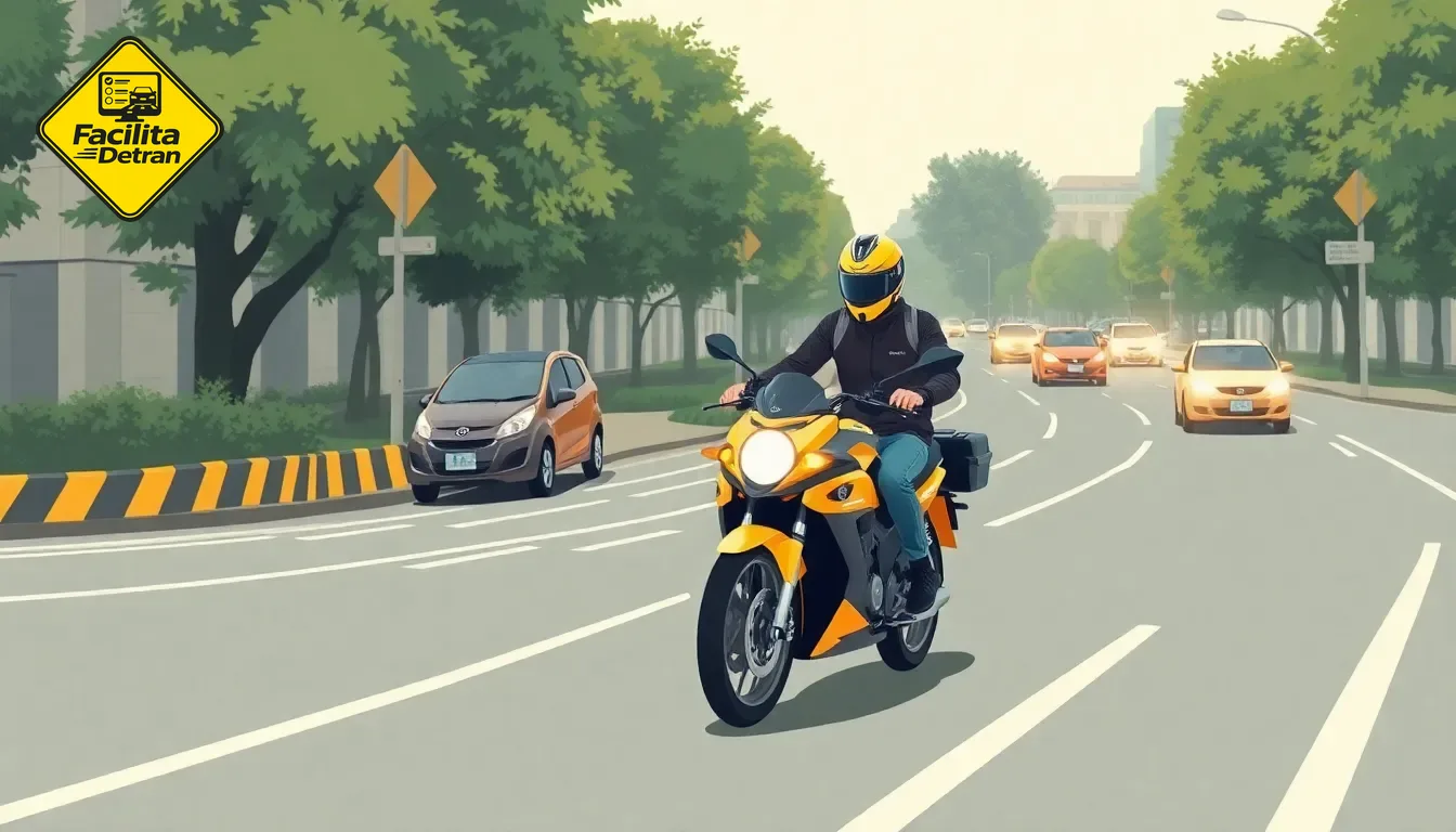 Motociclista - Condições adversas - FacilitaDetran