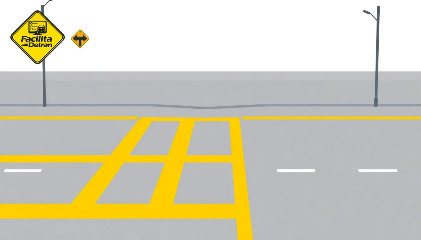 Sinalização horizontal - Amarela - FacilitaDetran