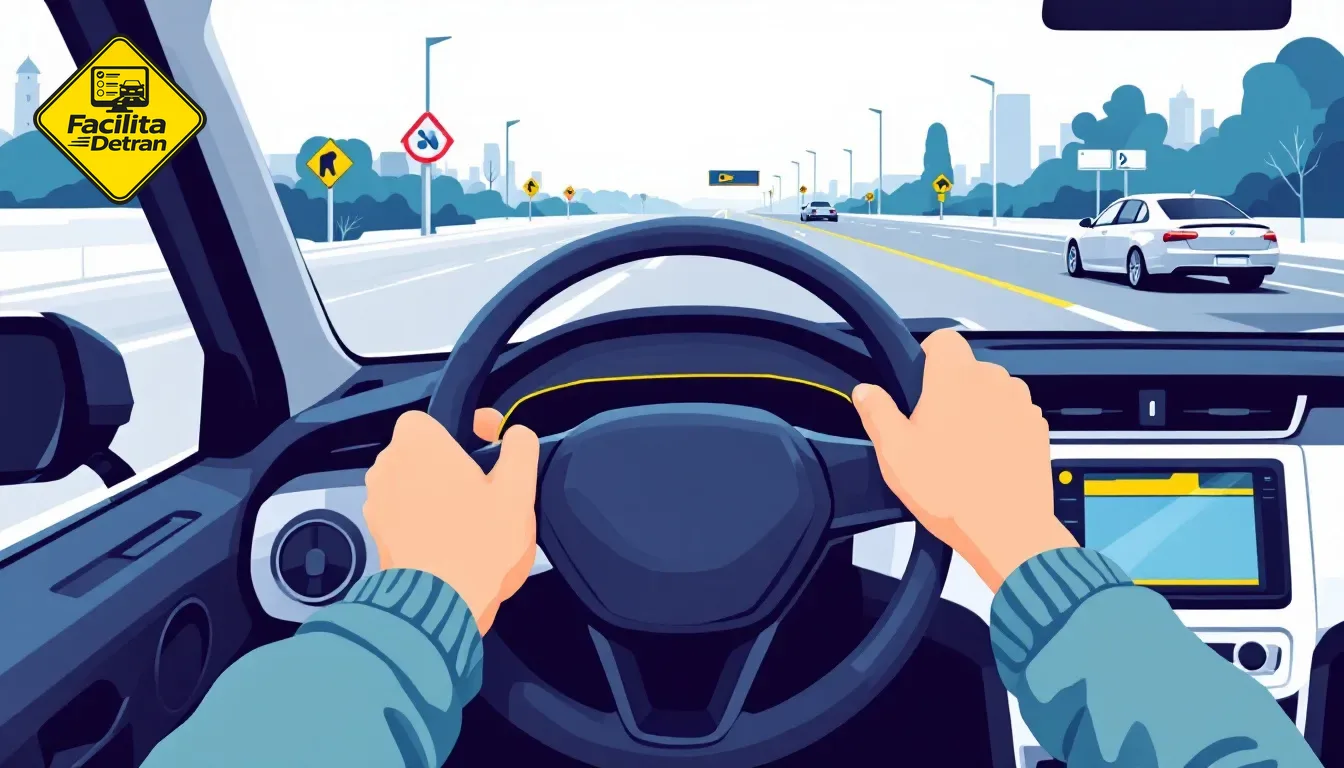 Posição das mãos no volante